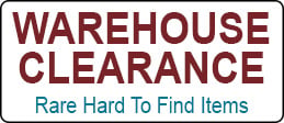 Click here to shop our Warehouse clearance sale with one of a kind and hard to find items